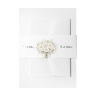 Cintas Para Invitaciones Boda Florales Blancas Totales