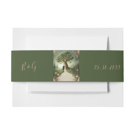 Cintas Para Invitaciones boda Forestal Medieval Verde