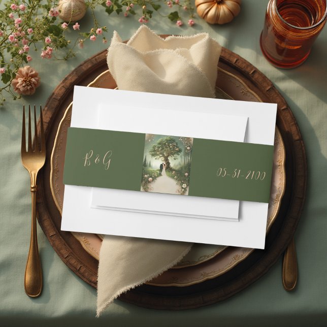 Cintas Para Invitaciones boda Forestal Medieval Verde (Subido por el creador)