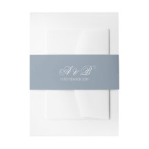 Boda Formal con Guión de Monograma en Azul Polvo y