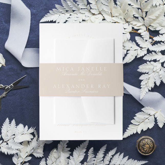 Cintas Para Invitaciones Boda formal de caligrafía clásica rosa de Rubor (Subido por el creador)