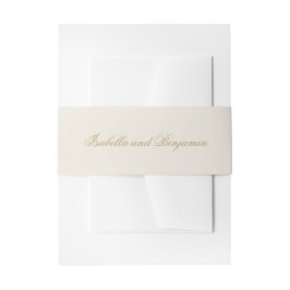 Cintas Para Invitaciones Boda Formal Elegante Marfil Tradicional