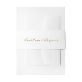 Cintas Para Invitaciones Boda Formal Elegante Oro Tradicional