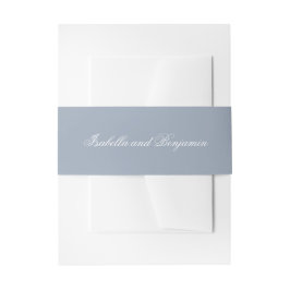 Cintas Para Invitaciones Boda Formal Elegante Tradicional Polvo Azul