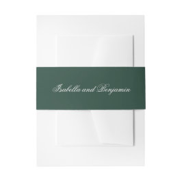Cintas Para Invitaciones Boda Formal Elegante Verde Bosque Tradicional