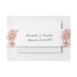Cintas Para Invitaciones Boda formal Peach Floral Classic