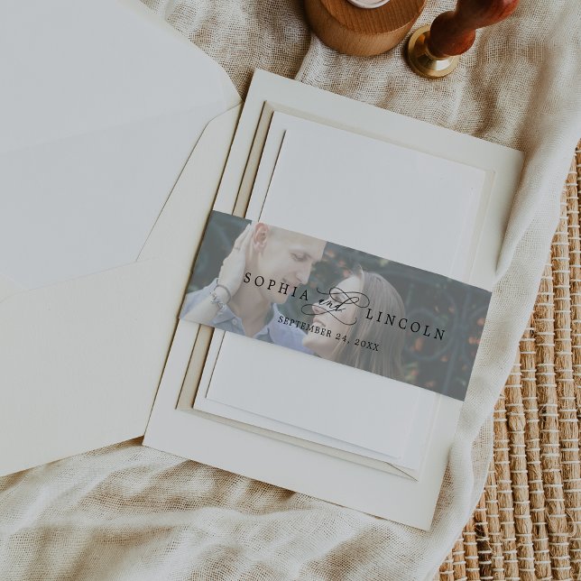 Cintas Para Invitaciones Boda fotográfico de caligrafía romántica (Subido por el creador)