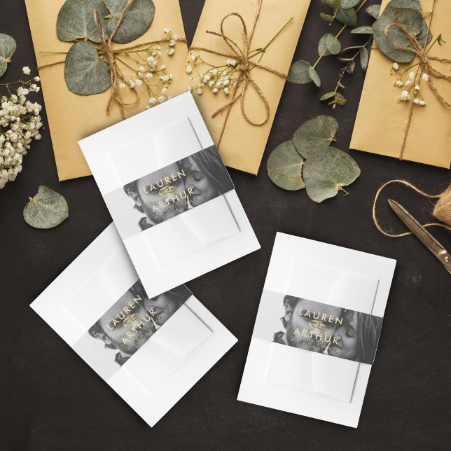 Cintas Para Invitaciones Boda fotográfico ultra mínimo de Moda moderna blan (Subido por el creador)