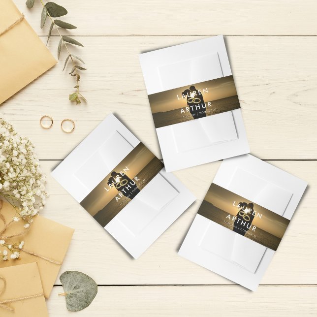 Cintas Para Invitaciones Boda fotográfico ultra mínimo de Moda moderna negr (Subido por el creador)