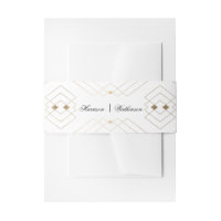 Boda Gatsby de Decoro Geométrico Blanco Diamante O