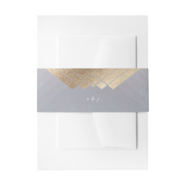 Cintas Para Invitaciones Boda Gatsby Gris Geométrico
