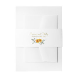 Cintas Para Invitaciones Boda Gold Floral