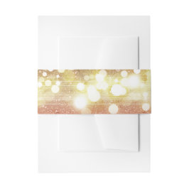 Cintas Para Invitaciones Boda Gold y Rubor String Lights