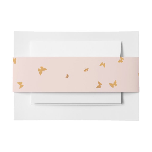 CINTAS PARA INVITACIONES BODA GOLDEN BUTTERFLIES (Anverso Ejemplo)