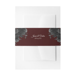 Cintas Para Invitaciones Boda gótico de los Rosas de color negro marrón