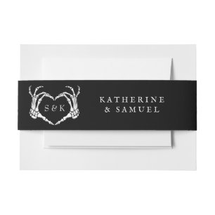 Cintas Para Invitaciones Boda Gótico Romántico Skeleton Hand Halloween