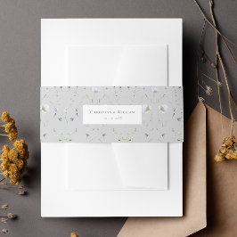 Cintas Para Invitaciones Boda Gray Elegant Winter Wildflowers