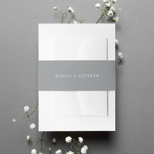Cintas Para Invitaciones Boda gris medio moderno