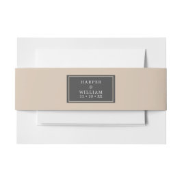 Cintas Para Invitaciones boda gris melocotón