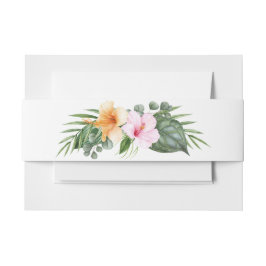 Cintas Para Invitaciones Boda hawaiana de Playa Tropical Luau