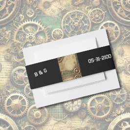 Cintas Para Invitaciones boda industrial Steampunk Victorian Gearwork
