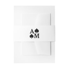 Cintas Para Invitaciones Boda Iniciales Banda Belly de espadas negras