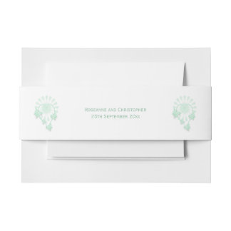 Cintas Para Invitaciones Boda Invitación Belly Banda Mariposa de menta