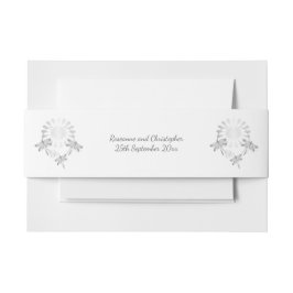 Cintas Para Invitaciones Boda Invitación Belly Banda Plata Dragonflies