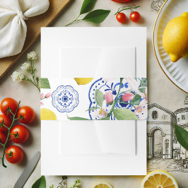 Cintas Para Invitaciones Boda italiano Sicilian Tile Lemon