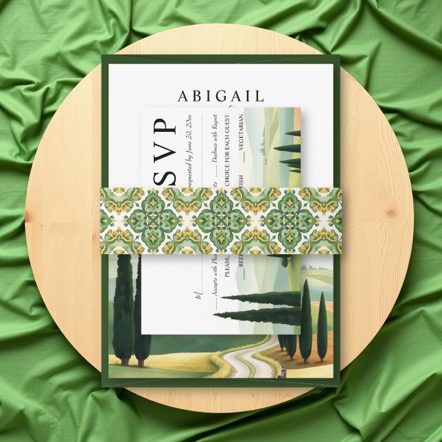 Cintas Para Invitaciones Boda mediterráneo de azulejos italianos (Subido por el creador)