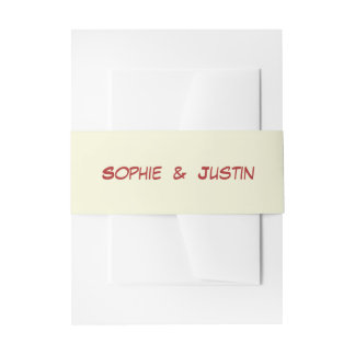 Cintas Para Invitaciones Boda Minimalista