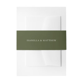Cintas Para Invitaciones Boda Minimalista Boho Tipografía Verde