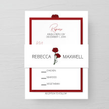 Boda minimalista de Carnations Rojo
