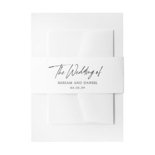 Cintas Para Invitaciones Boda Minimalista Moderna