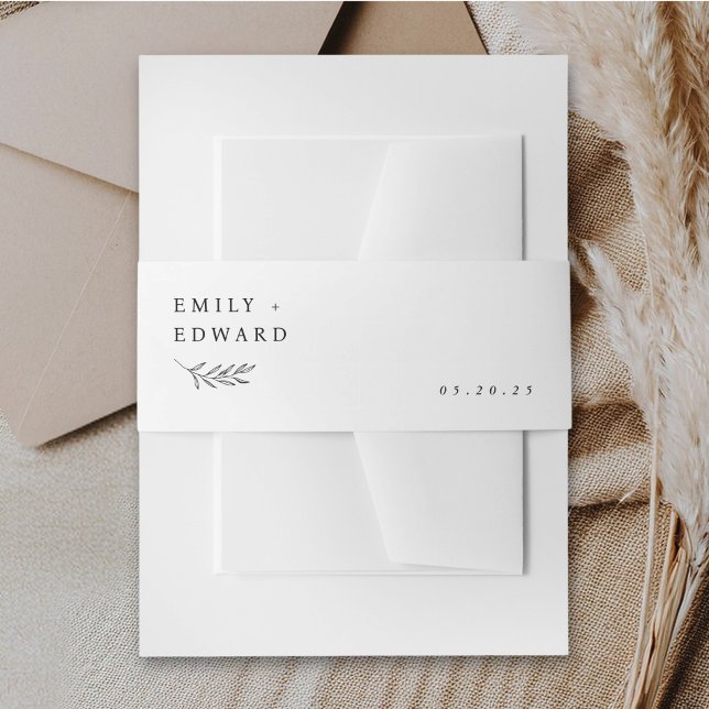 Cintas Para Invitaciones Boda Minimalista Moderna (Subido por el creador)