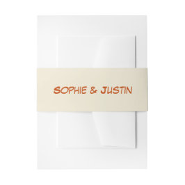 Cintas Para Invitaciones Boda Minimalista Moderna de Terracota