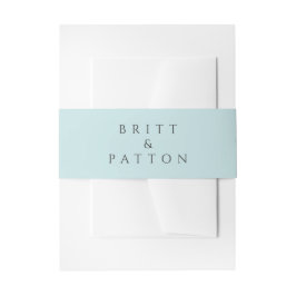 Cintas Para Invitaciones Boda minimalista moderna en azul turquesa