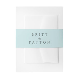 Cintas Para Invitaciones Boda minimalista moderna en azul turquesa