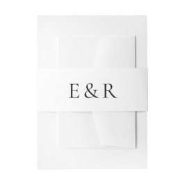 Cintas Para Invitaciones Boda Minimalista Monograma Moderno y Audaz