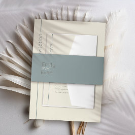 Cintas Para Invitaciones Boda Minimalista Neutral moderno