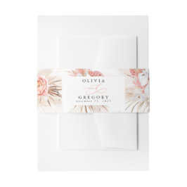 Cintas Para Invitaciones Boda mínimo moderno con textura rosa Rubor