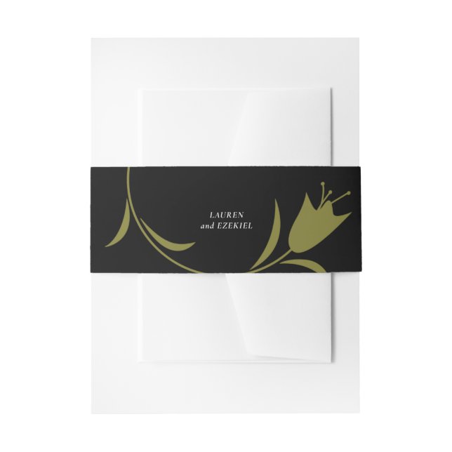 CINTAS PARA INVITACIONES BODA MOD OLIVE TULIP (Anverso Ejemplo)