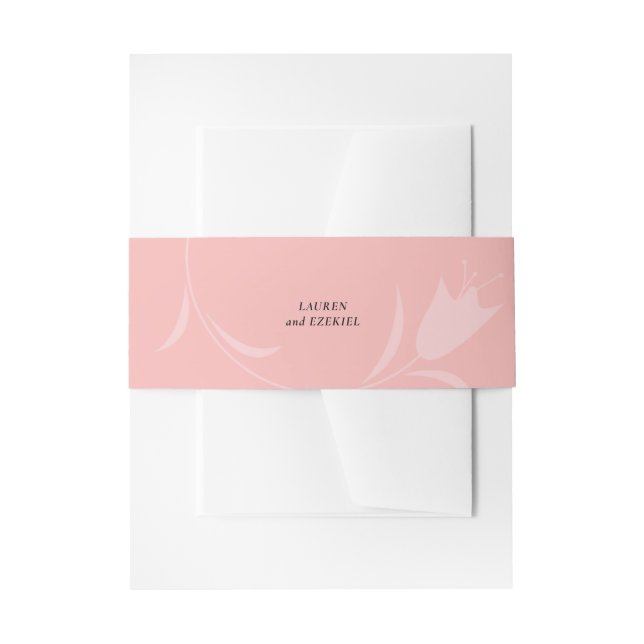 CINTAS PARA INVITACIONES BODA MOD PINK TULIP (Anverso Ejemplo)