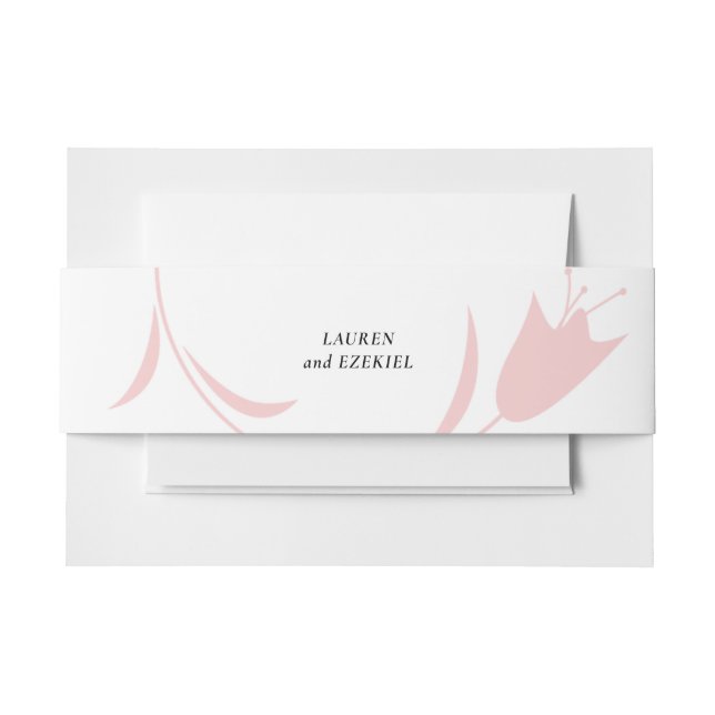 CINTAS PARA INVITACIONES BODA MOD PINK TULIP (Anverso Ejemplo)