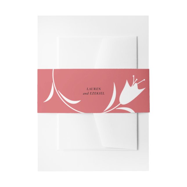 CINTAS PARA INVITACIONES BODA MOD WHITE TULIP (Anverso Ejemplo)