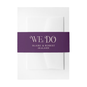 Cintas Para Invitaciones Boda moderna Blaire Purple