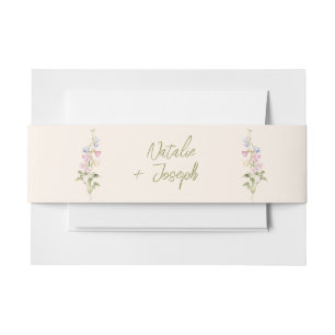 Cintas Para Invitaciones Boda moderna caprichosa floral de flores silvestre