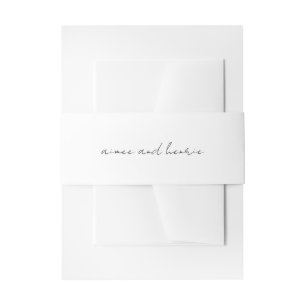 Cintas Para Invitaciones Boda moderna con letra rústica