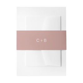 Cintas Para Invitaciones Boda moderna con monograma rosa
