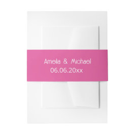 Cintas Para Invitaciones Boda Moderna de Color Rosa Frambuesa